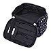 Polka Dots Double-Layer Toiletry/Cosmetic/Makeup Bag Travel Wash Organizer Case (Dark Blue)