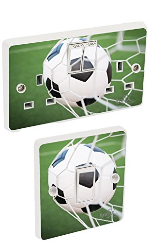 the grafix studio Football Light Switch & Double Socket Sticker Vinyl/Skin cover sosw20