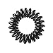 SHINA 10pcs Plastic Stretchy Elastic Coiled Phone Wire Ponytail Holders Hair Bands/Ties/Cord-Black