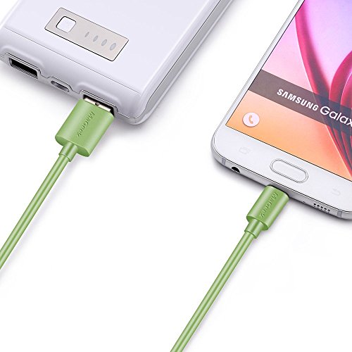 MaGeek® [3-Pack]0.9m Premium Micro USB Kabel Schnell Aufladen Synchronisationen und Ladekabel für Android, Samsung, HTC, Motorola, Nokia, LG, HP, Sony,und mehr (Grün) - 4