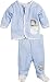 Schnizler Baby-Boys 2-Piece Long Sleeve Jacket and Bottoms Tracksuit, Blue, Newborn (Manufacturer Size:50)