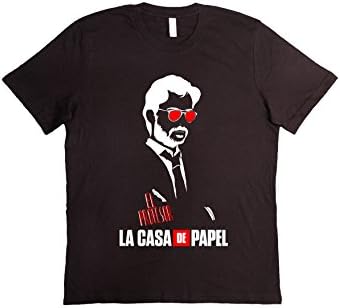Tshirt La casa di Carta (La casa de Papel) IL PROFESSORE - El Prefesor- Netflix Serie Tv Series (Check Your Size from Our Size Guide) Unisex Fashion