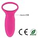 Produktbild Anycolor Deluxe Penisringe Silikon Cockring Vibrieren mit Klitorisstimulator Sex-ring Sexspielzeug Vibratore mit 7 Programmen (Rosa)