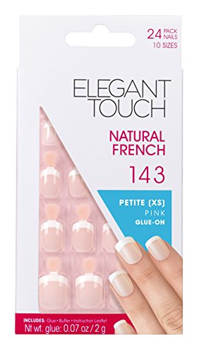 Elegant Touch Natural French Nails Number 143 Petite, X-Small/Pink