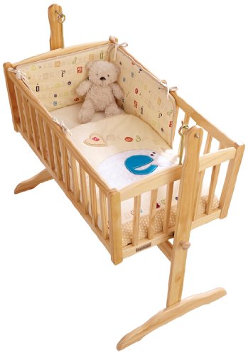 Clair de Lune ABC Quilt and Bumper Set for a Rocking Crib/Cradle