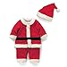 Happy Cherry Baby Kids Child Toddler Little Boys Cute Christmas Santa Clause Romper Costume Clothing with Hat