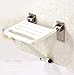 Produktbild QPSSP Bad, Barrierefreie - Hocker, Dusche Stuhl, Wand - Stuhl, Bad, Behinderten, Schwangeren Frauen, Alte Bad Stuhl, Mauer -, Wand - Stuhl, Wall Hanging Stuhl, Weiße 345Mm,B