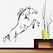 Produktbild YS753 Runaway Horse Wandaufkleber Cartoon Pferd Füße Aufzug lustige Wandtattoo Home Decor