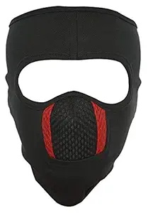 H International Ninja Face Mask Pro+ for Bike, Ski, Cycling, Running- Protects from Wind, Sun, Dust-Face Protection Mask (blackredblack)