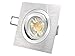 Produktbild LED Einbau-Strahler QF-2 schwenkbar, Einbau-Leuchte Aluminium gebürstet, 5W SMD LED warm-weiß, 230V GU10 in toller Halogenoptik [IHRE VORTEILE: einfacher EINBAU, hervorragende LEUCHTKRAFT, LICHTQUALITÄT und VERARBEITUNG]