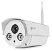 Produktbild FDT 1080P IP-Kamera WiFi Bullet (2,0 Megapixel) Überwachungskamera Wireless Outdoor FD8902 (weiß), Plug & Play und Nachtsicht-SD-Karte 16GB