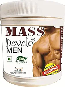 Develo Body Grow Mass Gainer Whey I Soy I Milk Protein Powder Men?s Supplement For Gym 500gm Milk Chocolate