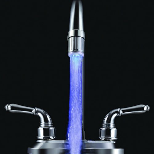 MagiDeal LED Licht Wasserhahn Armatur Spültischarmatur Küchenarmatur mit 7 Farben - 5