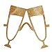 Produktbild Upstudio Persönlichkeit Urlaub Party Gläser Kreative Oktoberfest Champagne Glasses Shaped Brillen Karneval Party Supplies (Golden) Party bevorzugt Dekorationen