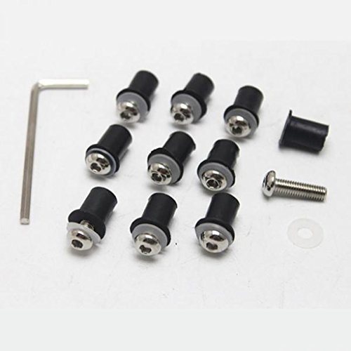 Generic 10x Fairing Wind Screen Screw Bolt Cover Windshield Mounting Motorcycle - silver RS.295 (55.00% Off) - Amazon