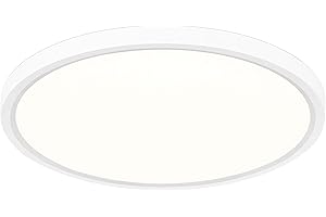 LuminexDesigns LED Ceiling Light Dimmable with Remote – 24W Ceiling Lamp Flat with 2000K Backlight, Warm Night Light & Timer, Modern Round 12" Ultra-Thin Light Fittings for Living Room Bedroom Kitchen