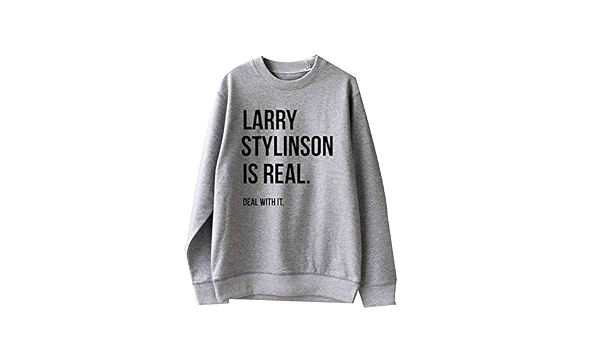 Felpa Larry Stylinson is Real - Nero - XX-Large : Amazon.it: Abbigliamento
