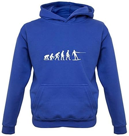 Evolution of Man Wakeboard - Childrens / Kids Hoodie - Royal Blue - XXL (12-13 Years)