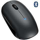 Bluetooth Mouse, 2.4G Wireless Mouse (Dual-Mode Advanced Tech, 2400 DPI Adjustable) Patuoxun Bluetooth 4.0 Wireless Mice Cordless Mouse with USB Receiver for Macbook Pro / Air / Win 10 / Win 8, 15 Months Battery Life -- Small and Portable Mouse