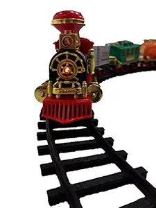 MIZPAH ENTERPRISE Battery Operated Choo Choo Classical Toy Train Set with Light, Sound & Smok