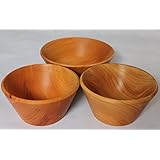 3er Set Holzschalen Kirsche Ø 15 cm Ø 12 cm Ø 12 cm / Unikat Design Schale Holz Obstschale Öko Obstholz Kirsche Kirschholz