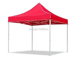 Invezo 10 x 10 ft / 3 x 3 mtr Gazebo Canopy Tent (24 kgs, Red) with Covering Bag - 2mins Installation