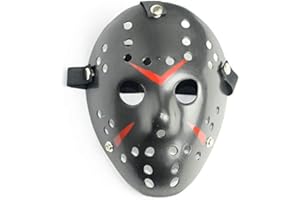 Boolavard Horror Mask Halloween-Kostüm Hockeymaske Party Cosplay Requisiten Maske