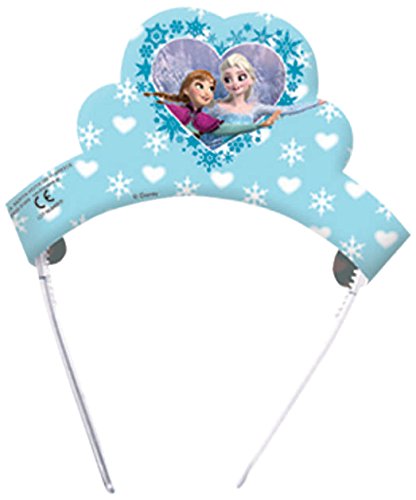Disney Frozen, Eiskönigin Party Krone / Tiara - 6 Stück mit Motiv Anna und Elsa