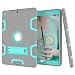 Produktbild iPad Pro 10.5 Fall, Jessica stoßfest [Tropfen Schutz] 3 in1 Robuste Hybrid-Silikon mit PC Kunststoff mit Built in Kickstand für Apple iPad Pro 26,7 cm 2017 Modell Grey+Aqua