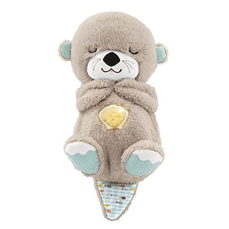 Fisher Price Ma Loutre Calins Bonne Nuit peluche bb appaisante avec battements de cur bruits de respiration et lumire ds la naissance FXC66