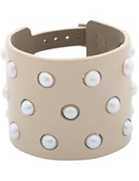 Misaki pulsera para mujer rodillo QCUBROLLER Beige