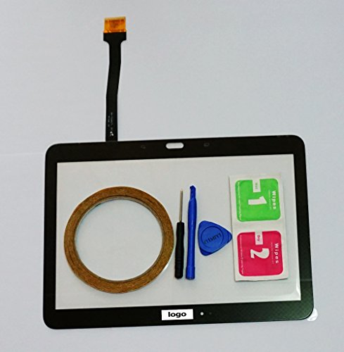 MIYI Neu Touchscreen Digitizer Front Glas Scheibe Display Ersatz Reparatur Für Samsung Galaxy Tab 4 10.1 T530 T531 T535 + Aufkleber + Werkzeuge + Reinigungsset (Schwarz)