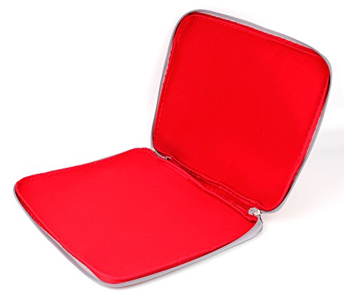 Red Water Resistant Neoprene Laptop Case Compatible with the Asus VivoBook S15 S510UA-BR124T - by DURAGADGET