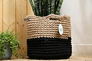 Home Decorz Store, Handmade Jute Planter Cum Storage Basket, Indoor Planter, Eco Friendly Indoor Planter, X-Large Size 30X30 cm