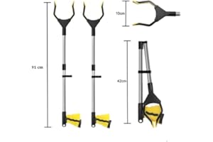 ANGEL Greifzange, Greifzange für Senioren, Müllzange, Greifer, Greifer für senioren, Müllgreifer, Greifarm, Müllgreifer zange, Müllzange greifzange, Greifzange müll, Handgreifer 91 cm (2 Stück)