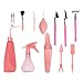 Produktbild Sukkulente Pflanzwerkzeugkombination, Mini-Blume und saftige vergossenes Gartenbedarf, 12PC ABS-Upgrade-Gartengeräte-Set, für Sukkulenten-Bonsai-Pflanzen drinnen kleine Pflanzen (Rosa)