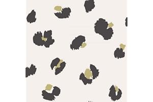 HOLDEN DECOR Large Leopard Spot Wallpaper Cream Holden 13032 - Cream/Black/Gold