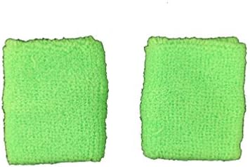 Neon Headband Neon Wristbands Towelling 80'S Fancy Dress Gym Sweatband