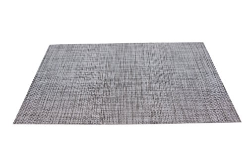 ZOLLNER® 4er-Set hochwertige Tischsets / Platzset / Tischmatten / Platzmatten abwaschbar ca. 30×45 cm steingrau meliert, in verschiedenen Farben erhältlich, vom Hotelwäschespezialist, Serie „Mel“ - 2