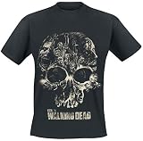 100% algodón The Walking Dead Skull Camiseta Negro M