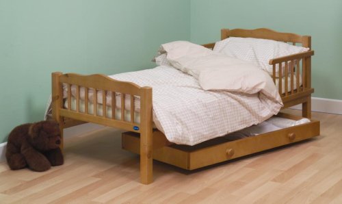 Saplings Pine Junior / Toddler Bed in Antique Finish with Foam Mattress