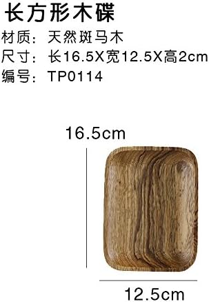 Wuyngg Trays, Logs, Cutlery, Coffee Shops, Cake Shops, Plates,Rectangular Wooden Dish 16.5*12.5*2Cm,10.5-35