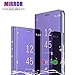Produktbild DAYNEW Für Huawei P30 Pro Hülle Handytasche,Standing Etui Slim Fit Mirror Make-Up Clear View Booklet Case Cover Etui für Huawei P30 Pro-Lila
