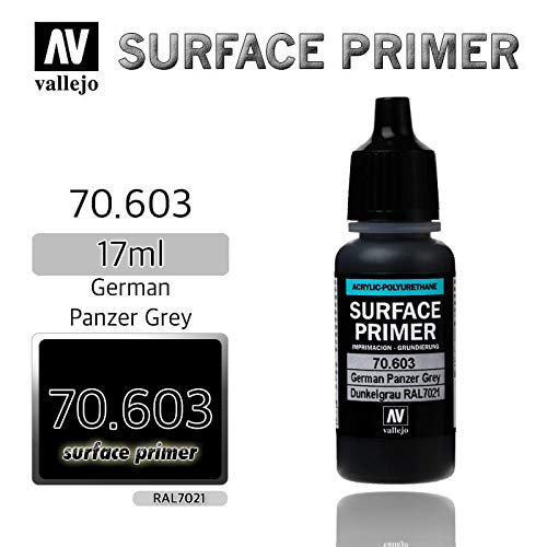 Preisvergleich Produktbild Vallejo Surface Primer German Schwarzgrau - RAL7021 70603, 17ml Flasche