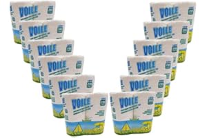 AGC 12 Confezioni Carta igienica WC Eco Voile 4 Rotoli idrosolubile Camper 200 Strappi, ideale per camper, barca e fossa biologica