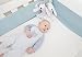 Safe Dreams Safebreathe Cot Wrap 4-sided, Maximum Airflow Hypoallergenic Breathable Cot Bumper in Blue