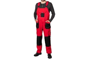 MAZALAT work wear Pantalones de Trabajo para Hombre, Pantalon de Seguridad, Pantalones con Peto de Trabajo para Hombre, Ropa Hombre, Bolsillos Multiusos, S - 3XL, con Rodilleras Trabajo