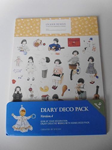 Diary Deco Pack of 9 Vintage Styled Sticker Sheets ~ Planner Journal Diary Stickers ~ Stocking filler