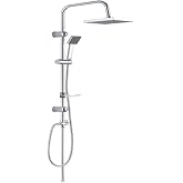 DP GRIFERIA Square Shower Set Model RY-S002, Rain, Silver