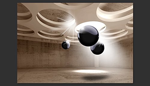 FOTOTAPETE 400×280 cm – VLIES TAPETE PREMIUM – PROFI QUALITÄT – 3 Farben zur Auswahl – Top moderne Wanddeko – Wandbilder XXL – Riesen Wandbild – Top Design Tapete – Neue exklusive Edition mit noch besser Druckauflösung – Deutsches Premium Vlies – Abstrakt Kugel 3D optisch a-C-0008-a-b - 4